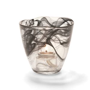 461-6806BK Wysp Votive, 3 1/2" x 3 3/4", Glass, Black