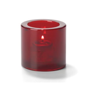 461-5140R Tealight Glass Lamp, Ruby, Thick Glass, 2 7/8"H x 2 3/4"dia.