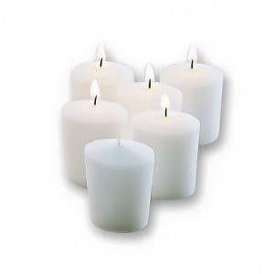 461-FWV15W144 Food Warmer Candle w/ 15 hr Capacity & Tapered, 2 x 1 3/4 x 1 7/16", Wax, White