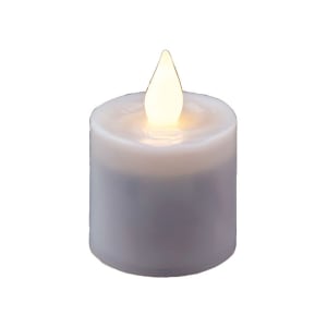 461-HFRPCL 1 1/2" Round LED Flameless Votive Candle - 2 3/10" H, Candlelight Flame