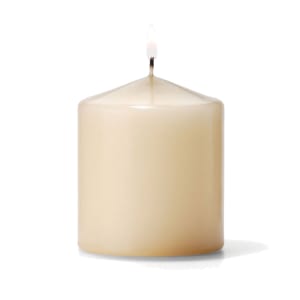 461-P3X3I12 Pillar Candle, 3x3", Wax, Ivory