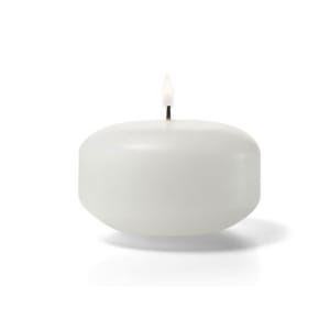 461-FC2W144 Floating Candle, 2 x 1 3/16", Wax, White