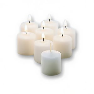 461-FWV10W288 Food Warmer Candle w/ 10 hr Capacity & Straight Sided, 1 4/9 x 1 7/16", Wax, White