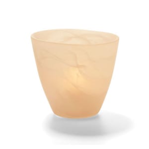 461-6817SCA Wysp Votive, 3 1/2" x 3 3/4", Glass, Satin Amber