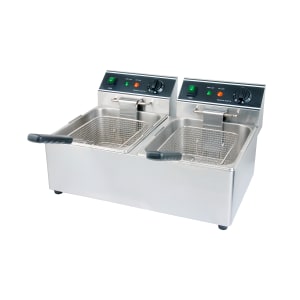 122-CTF15D Countertop Electric Fryer - (2) 15lb Vats, 120v/1ph