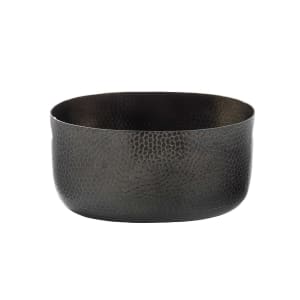 229-11570 2 1/2 gal Oval Cooling Tub - 15 1/4"L x 10 3/4"W x 7 1/2"H, Aluminum, Black