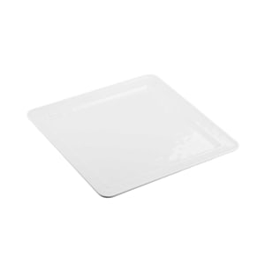 229-11776 16" Square Ridge Collection™ Platter - Melamine, White