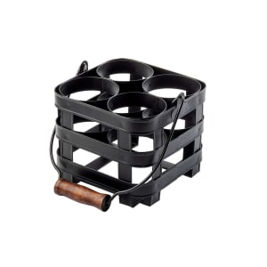229-11846 (4) Compartment Squeeze Bottle Holder - Steel, Black
