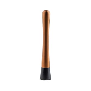 229-11819 8 1/8" Muddler w/ Plastic Tip - Stainless Steel, Bronze