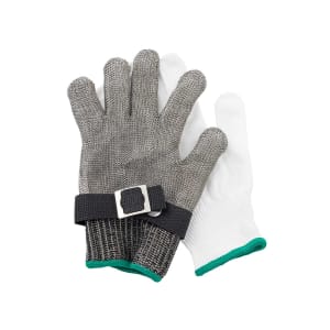 229-11738 Medium Cut Resistant Glove - Stainless Steel, Gray w/ Green Wrist Band