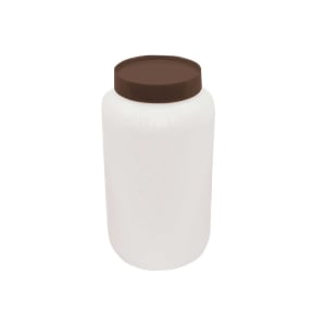 229-JC1064BR Polyethylene Backup Unit w/ Brown Color-Coded Cap, Half Gallon