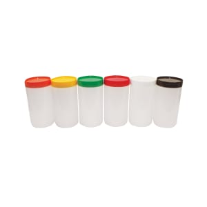 229-JC1032W Polyethylene Backup Unit w/ White Color-Coded Cap, Quart Size
