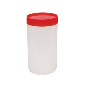 229-JC1032R Polyethylene Backup Unit w/ Red Color-Coded Cap, Quart Size