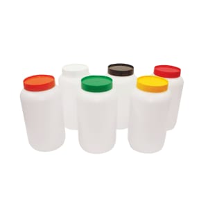 229-JC1064Y Polyethylene Backup Unit w/ Yellow Color-Coded Cap, Half Gallon