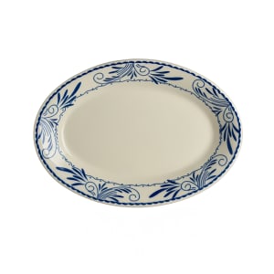 706-HL15441008 10 1/2" x 7 1/4" Oval Blue Mex Platter - China, Ivory