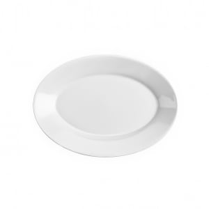 706-HL15610000 12 1/2" x 8 3/4" Oval Arctic White Platter - China, White