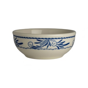 706-HL19441008 11 oz Round Blue Mex Nappy Bowl - China, Ivory