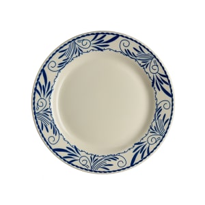 706-HL20441008 8 1/4" Round Blue Mex Plate - China, Ivory
