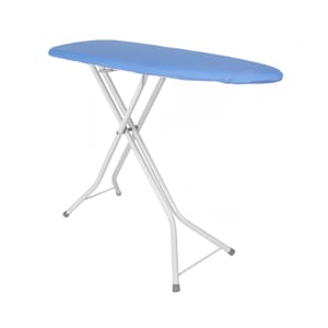 607-PV1312XD Compact Ironing Board w/ Blue Cotton Cover - 15"L x 8"W x 49"H, Black Steel Legs