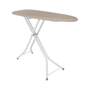607-PV1311XD Compact Ironing Board w/ Tan Cotton Cover - 15"L x 8"W x 49"H, Black Steel Legs