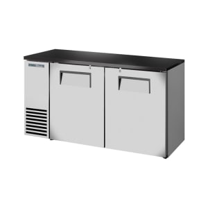 598-TBB24GAL60S 60 1/8" Bar Refrigerator - 2 Swinging Solid Doors, Stainless, 115v