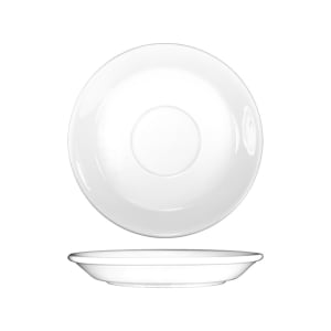 129-BL2 6 1/8" Round Bristol™ Saucer - Porcelain, Bright White