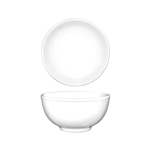 129-BL24 8 oz Round Bristol™ Nappie/Oatmeal Bowl - Porcelain, Bright White