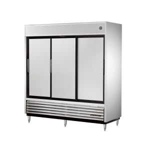 598-TSD69HC 78 1/8" Three Section Reach In Refrigerator, (3) Sliding Solid Doors, 115v
