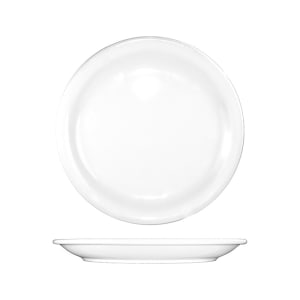 129-BR16 10 3/8" Round Brighton™ Plate - Porcelain, European White
