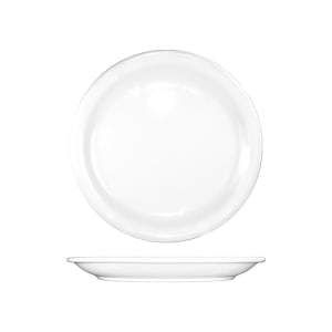 129-BR7 7 1/4" Round Brighton™ Plate - Porcelain, European White