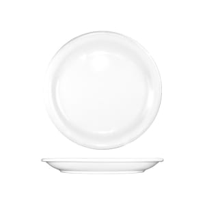 129-BR9 9 1/2" Round Brighton™ Plate - Porcelain, European White