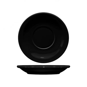 129-CA2B 6" Round Cancun™ Saucer - Ceramic, Black