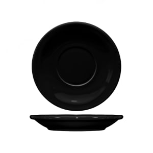 129-CA2B 6" Round Cancun™ Saucer - Ceramic, Black