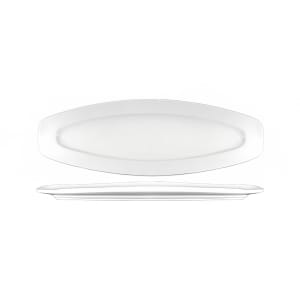 129-BL1900 19" Oval Bristol Fish Platter - Porcelain, Bright White