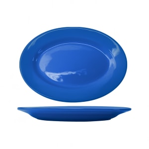 129-CA13LB 11 1/2" x 8 1/4" Oval Cancun™ Platter - Ceramic, Light Blue