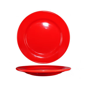129-CA9CR 9 3/4" Round Cancun™ Plate - Ceramic, Crimson Red