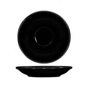 129-CA36B 5 1/8" Round Cancun™ A.D. Saucer - Ceramic, Black