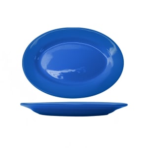 129-CA51LB 15 1/2" x 10 1/2" Oval Cancun™ Platter - Ceramic, Light Blue