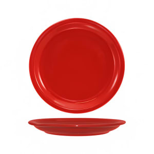 129-CAN8CR 9" Round Cancun™ Plate - Ceramic, Crimson Red