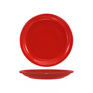 129-CAN6CR 6 1/2" Round Cancun™ Plate - Ceramic, Crimson Red