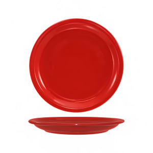129-CAN7CR 7 1/4" Round Cancun™ Plate - Ceramic, Crimson Red