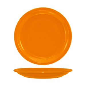 129-CAN16O 10 5/8" Round Cancun™ Plate - Ceramic, Orange