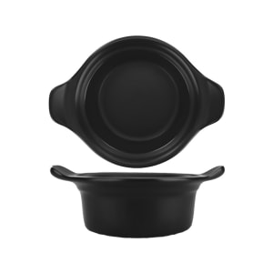 129-CAS6B 16 oz Round Casserole Dish - Ceramic, Black