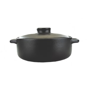 129-CAS60B 24 oz Round Casserole Dish - Ceramic, Black
