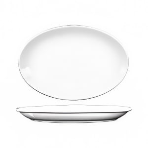 129-DO14 13 1/4" x 9 7/8" Oval Torino™ Platter - Porcelain, European White