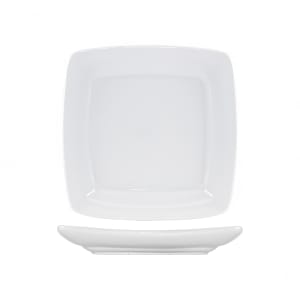129-DO7S 7" Square Dover™ Plate - Porcelain, European White