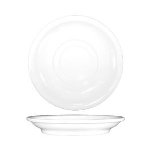 129-DO2 6" Round Dover™ Saucer - Porcelain, European White