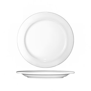129-DO22 8 1/4" Round Dover™ Plate - Porcelain, European White