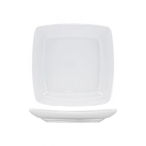 129-DO9S 9" Square Dover™ Plate - Porcelain, European White