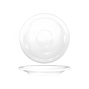 129-DO36 4 3/4" Round Dover™ A.D. Saucer - Porcelain, European White